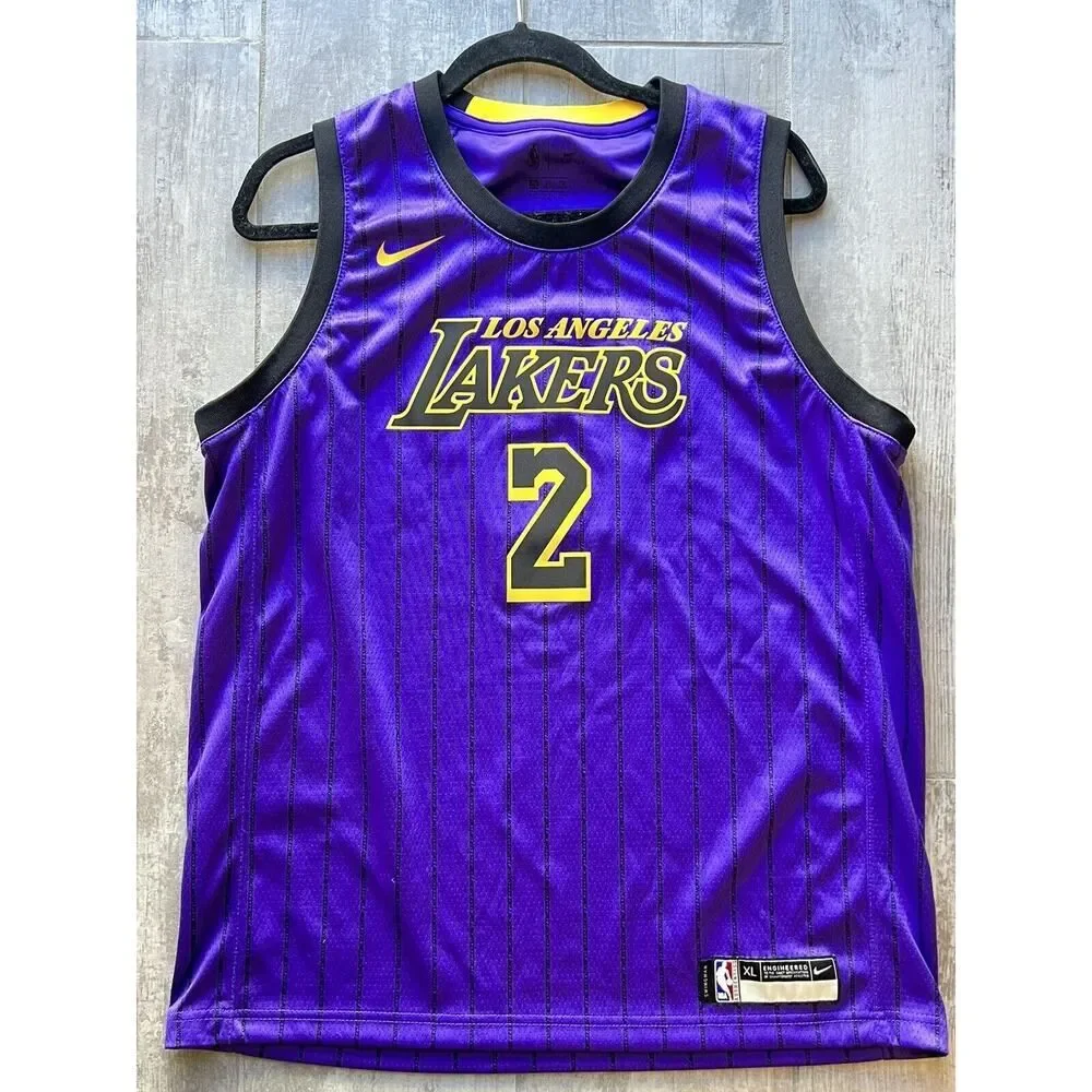 Lonzo Ball Los Angeles Lakers City Edition Nike Swingman Jersey Youth XL Purple